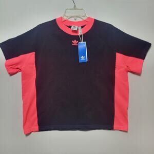 NWT ADIDAS Women Originals AA-42 Knit TEE Black Pink Size Medium CE0982 Mesh